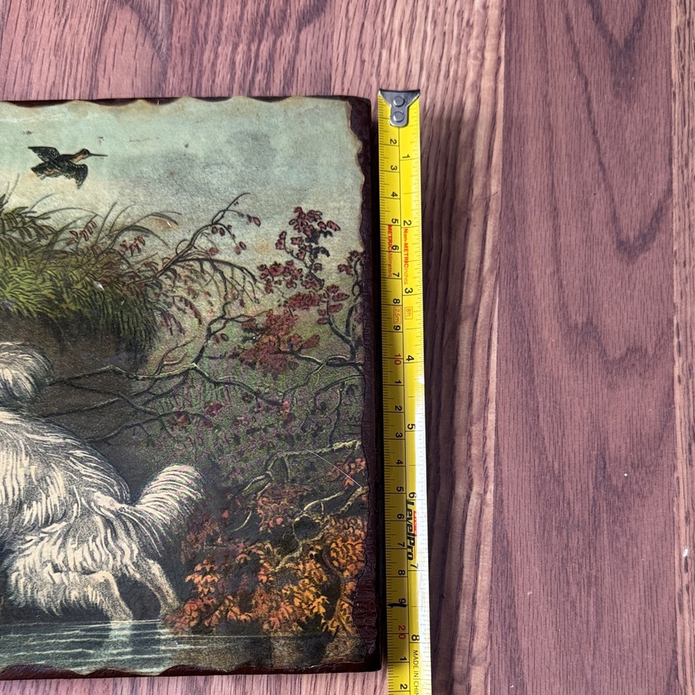 Vintage decoupage Currier & Ived Flushing A Woodcock - Picture 4 of 4